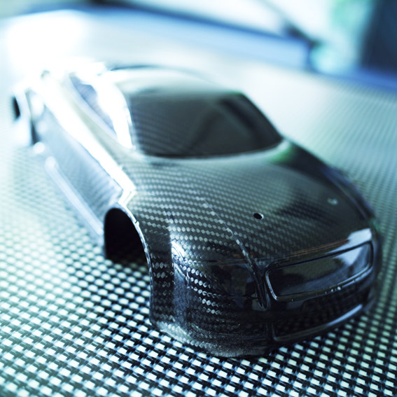 Carbon fibre model car
